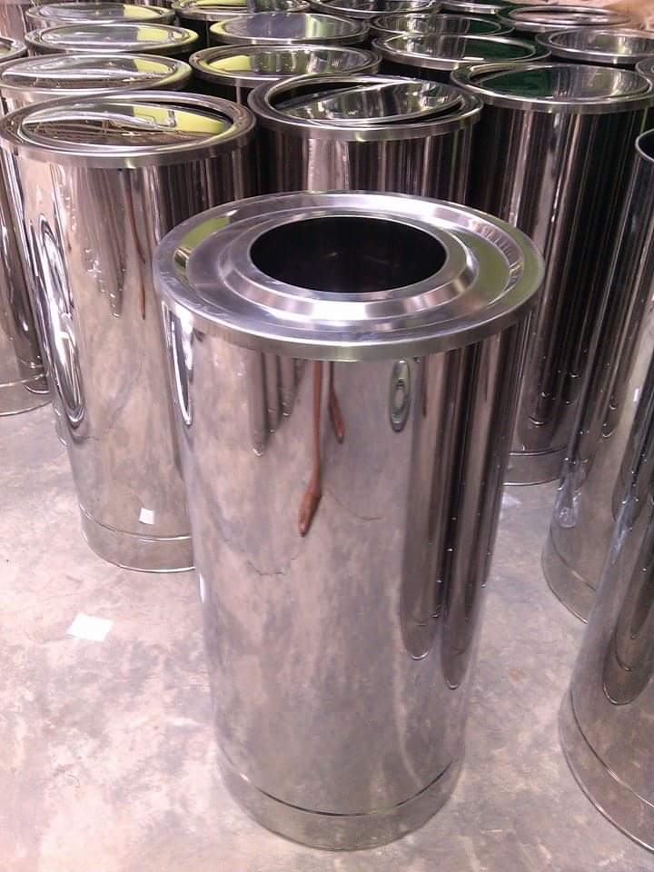 tong sampah stainless tutup undak