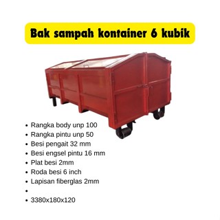 Kontainer Bak Sampah Besi 6 Kubik