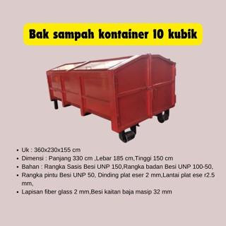 Kontainer Bak Sampah Besi Ukuran Kapasitas 10 Kubik 10 M3